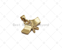 Load image into Gallery viewer, Colorful Enamel Flag Shape Pendant,18K Gold Filled CZ Micro pave Charm, Necklace Bracelet Charm Pendant, Sku#LK568
