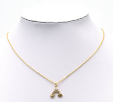 Load image into Gallery viewer, CZ Pave Rainbow Airplane Cloud Charm, Sku#CP41