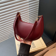 Load image into Gallery viewer, Women's Minimalist Dumpling Underarm Bag – PU Leather Crossbody Shoulder Bag