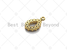 Load image into Gallery viewer, Dainty Clear CZ Micro Pave Teardrop Shape Pendant, Waterdrop Pave Pendant, 9x16mm, Sku#LK30