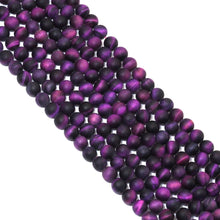 Load image into Gallery viewer, High Quality Purple Tiger Eye Matt Round Smooth Beads, 8mm/10mm/12mm, Sku#UA303