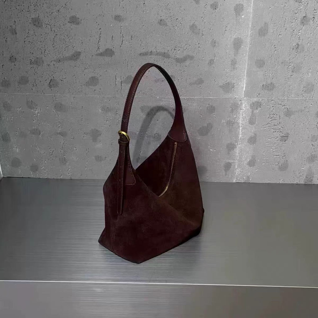 Retro Matte Textured Tote Bag – Versatile High-End Crossbody for Women