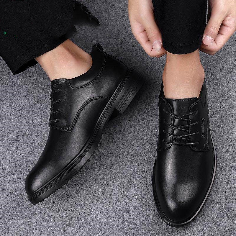 Premium Leather Formal Shoes Men's British Style Extended Sizes 35-53
