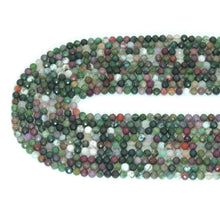 Load image into Gallery viewer, 2mm/3mm/4mm Natural Moss Agate faceted Beads, U2199