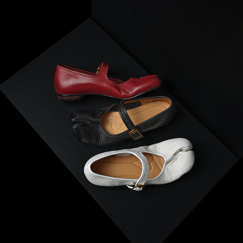 Split-Toe Tabi Mary Jane Flats
