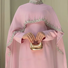 Load image into Gallery viewer, Celestial Rhinestone Cape Abaya | Luxury 2-Piece Set (MA251)