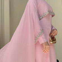 Load image into Gallery viewer, Celestial Rhinestone Cape Abaya | Luxury 2-Piece Set (MA251)
