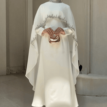Load image into Gallery viewer, Celestial Rhinestone Cape Abaya | Luxury 2-Piece Set (MA251)