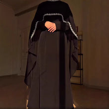 Load image into Gallery viewer, Celestial Rhinestone Cape Abaya | Luxury 2-Piece Set (MA251)