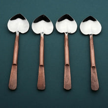 Load image into Gallery viewer, Celia Heart Coffee/Dessert Table Spoon 4 Pc. Set