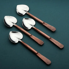Load image into Gallery viewer, Celia Heart Coffee/Dessert Table Spoon 4 Pc. Set