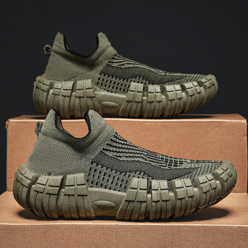 Breathable Mesh Lace-Up Men's Casual Sports Sneakers
