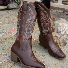 Load image into Gallery viewer, Women's Chunky Heel Boots – Hollow-Out High-Top Boots in Multiple Colors