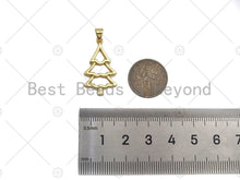 Load image into Gallery viewer, 18k Gold Color Christmas Tree Shape Pendant, Dainty Gold Pendant, Christmas Charm, ,27x15mm, Sku#LK205