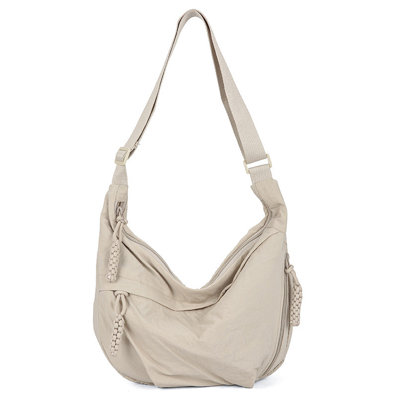 Korean-Style Lightweight Nylon Crossbody Shoulder Bag