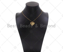 Load image into Gallery viewer, 18K Dainty Gold Fissure On Heart Shape Pendant,Gold Medallion Charm, Necklace Bracelet Charm Pendant, 23x20mm, Sku#L557