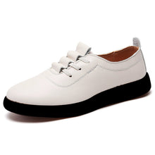 Load image into Gallery viewer, Women's Casual Lace-Up Leather Shoes – Lightweight Soft-Soled Comfort Flats