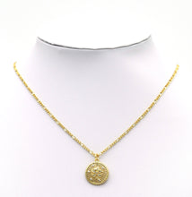 Load image into Gallery viewer, CZ Flower On Hollow Out Round Charm, Sku#F1488