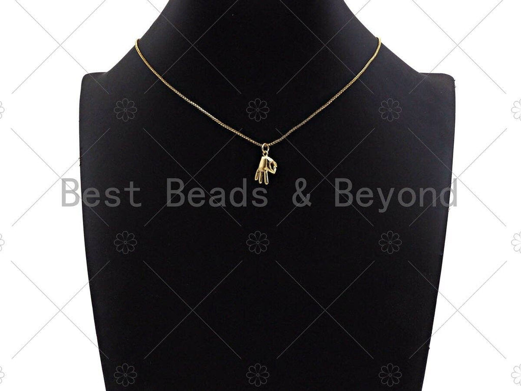High Polished OK Hand Gesture Shape Pendant/Charm,Cubic Zirconia Charm, Necklace Bracelet Charm Pendant,10x16mm, Sku#L418