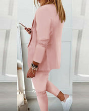 Load image into Gallery viewer, Lapel Blazer &amp; Drawstring Trousers OL Suit – 12 Colors XS–3XL