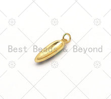 Load image into Gallery viewer, Green and Black Enamel Teardrop Shape Pendant,18K Gold Filled Enamel Charm,Enamel Jewelry,23x7mm,Sku#LK410