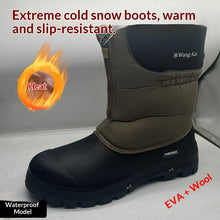 Load image into Gallery viewer, Men's Insulated Wool Snow Boots | Sheepskin Cold Weather Work Boots Mid-Calf
