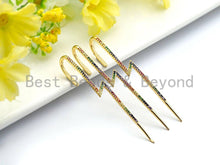Load image into Gallery viewer, Colorful CZ Long Spike Dangle Earrings, Sku#J141