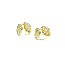 Load image into Gallery viewer, Gold Silver Flower Diamond Stud Earrings, Sku#A227