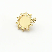Load image into Gallery viewer, Clear CZ Gold Pearl Flower Charm, Sku#LK817