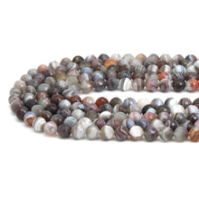 Load image into Gallery viewer, Fine Cut Botswana Agate Round Beads, Sku#U1888