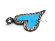 Load image into Gallery viewer, Pave CZ Enamel Heart Pendant, sku#F566
