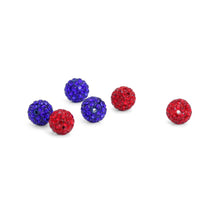 Load image into Gallery viewer, Blue Red Rhidium Stone Round Ball Beads, Sku#FH228
