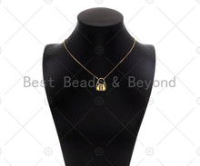 Load image into Gallery viewer, Red Black/White Black Enamel Lady Bag Shape Charm, 18K Gold Charm, Necklace Bracelet Charm Pendant,15x19mm,Sku#LK316