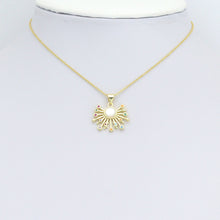 Load image into Gallery viewer, Colorful CZ Radial Moonstone Sun Charm Pendant,Sku#LX872
