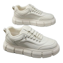 Load image into Gallery viewer, Men's Stylish Microfiber Leather Chunky Sole Casual Sneakers | Lace-Up Low-Top Height Lift Shoes