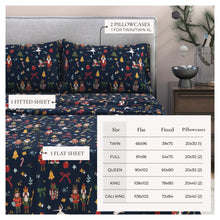 Load image into Gallery viewer, Turkish Cotton Christmas Flannel Sheet - Whittaker Collection