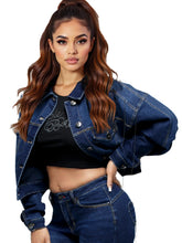Load image into Gallery viewer, Denim Chain Link Jacket