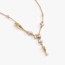 Load image into Gallery viewer, Champagne Pearl &amp; Crystal Pendant Necklace