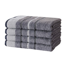 Load image into Gallery viewer, Decorative Cotton Stripe Bath Towel Set - Noelle Collection