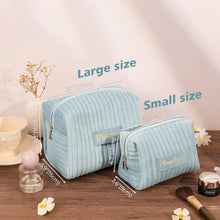 Load image into Gallery viewer, Checkered Velvet Cosmetic Case Multi-Functional Travel Organizer Toiletry Bag (MAC268)