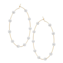 Load image into Gallery viewer, Chic Pearl Earrings Hoop Oversized Earrings (MAC320)