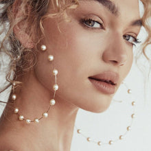Load image into Gallery viewer, Chic Pearl Earrings Hoop Oversized Earrings (MAC320)