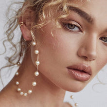 Load image into Gallery viewer, Chic Pearl Earrings Hoop Oversized Earrings (MAC320)