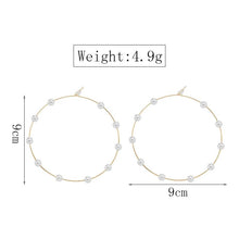 Load image into Gallery viewer, Chic Pearl Earrings Hoop Oversized Earrings (MAC320)