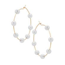 Load image into Gallery viewer, Chic Pearl Earrings Hoop Oversized Earrings (MAC320)