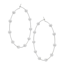 Load image into Gallery viewer, Chic Pearl Earrings Hoop Oversized Earrings (MAC320)