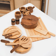 Load image into Gallery viewer, Wooden Play Kitchen Dishes