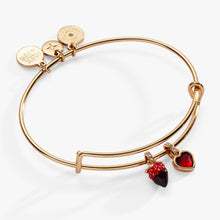 Load image into Gallery viewer, Chocolate-Covered Strawberry Duo Charm Bangle