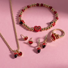 Load image into Gallery viewer, Chocolate-Covered Strawberry Earrings Set of 2