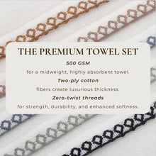 Load image into Gallery viewer, Cotton Border-Stitched 6-Piece Towel Set - Valery Collection